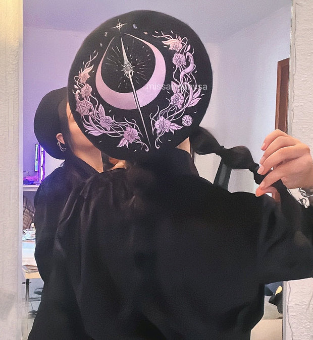 ✧ Night Orchid Beret ✧  from WOVEN WEAPONS LEFTOVERS